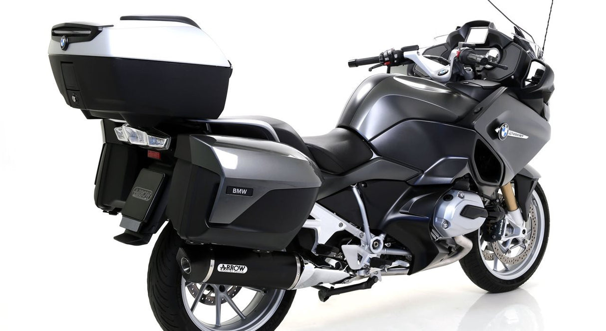 Arrow 71838AKN Maxi Race-Tech Aluminium Dark Slip-On Muffler w/Carbon End Cap for BMW R 1200 RT 14-16