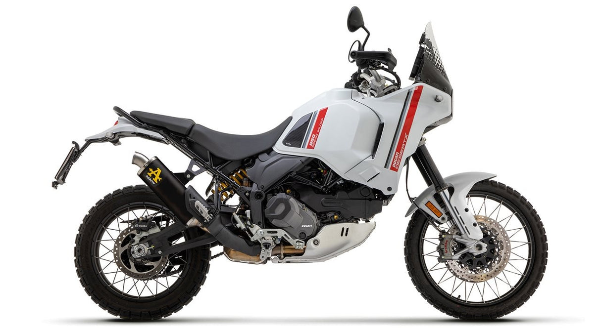 Arrow 72638AON Indy Race Aluminium Dark Slip-On Muffler w/Steel End Cap for Ducati Desert X 950 22-25