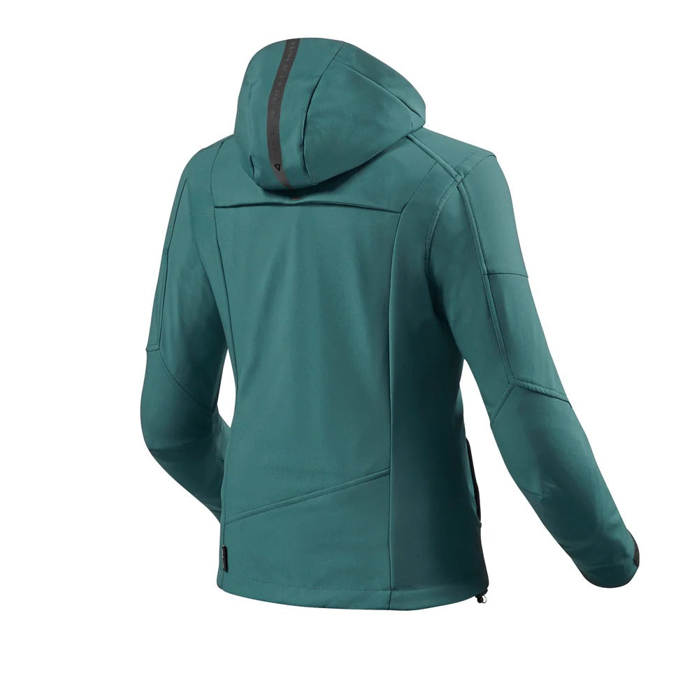 REV'IT! Afterburn H2O Dark Green Textile Womens Hoodie Jacket
