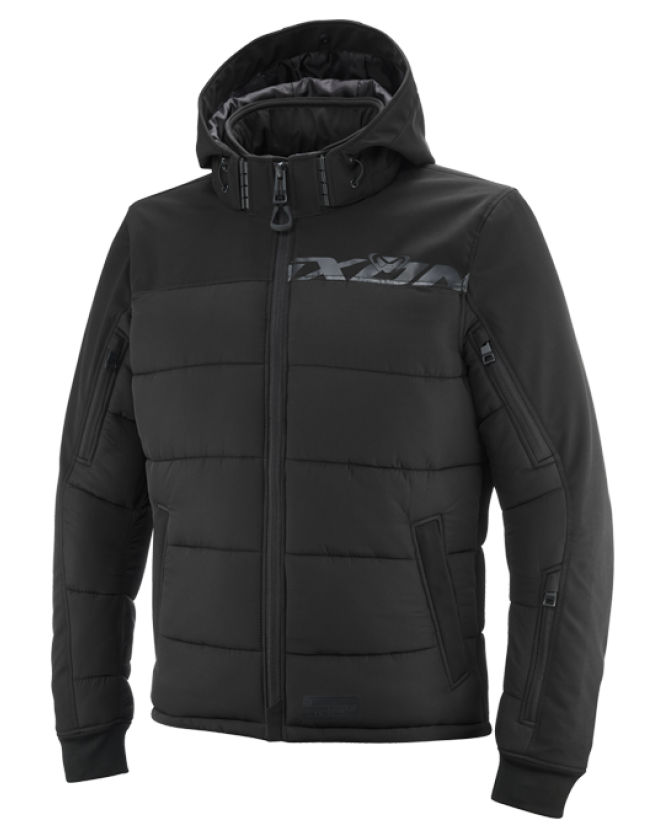 Ixon Aspen Black Textile Hoodie Jacket
