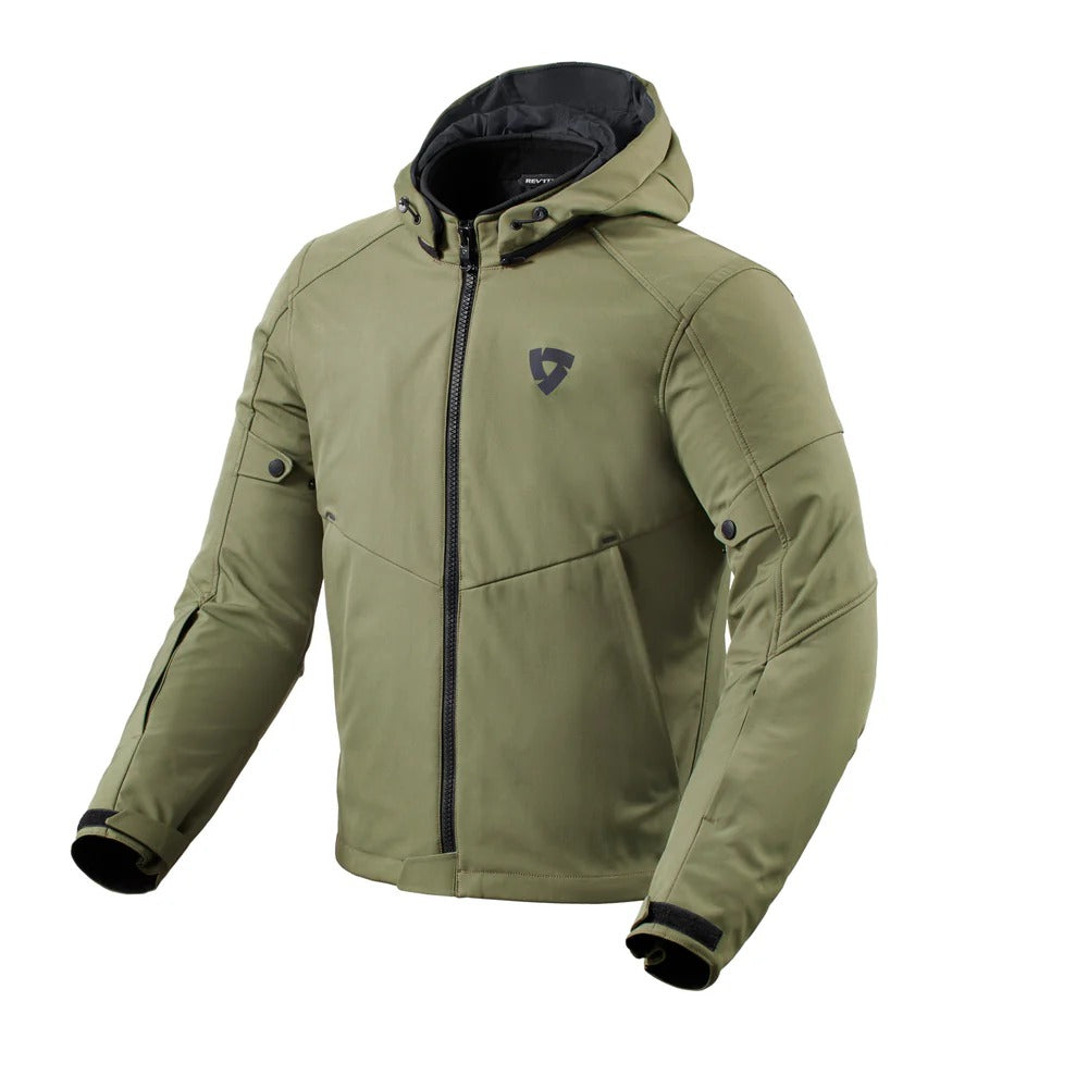 REV'IT! Afterburn H2O Green Textile Hoodie Jacket