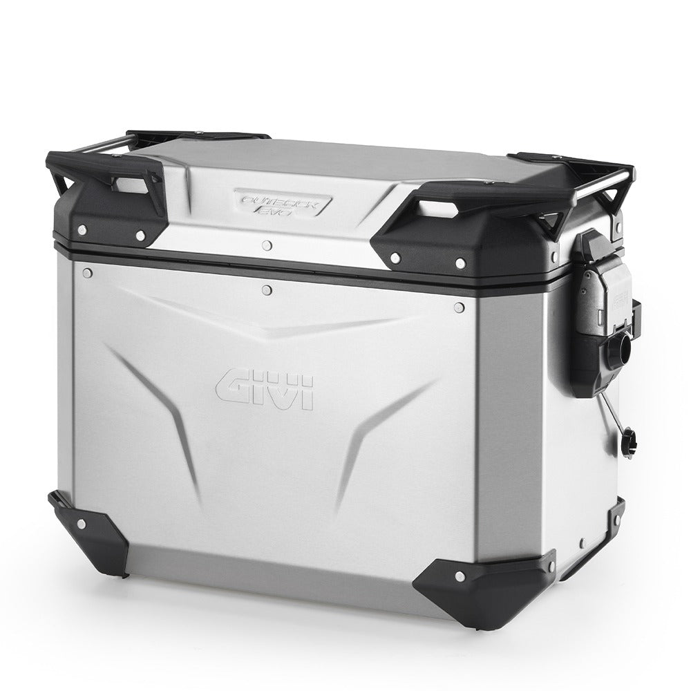 Givi GVOBKEV44AR Trekker Outback Evo Smart 44L Alloy Silver Left Side Case (Sold Without Lock)