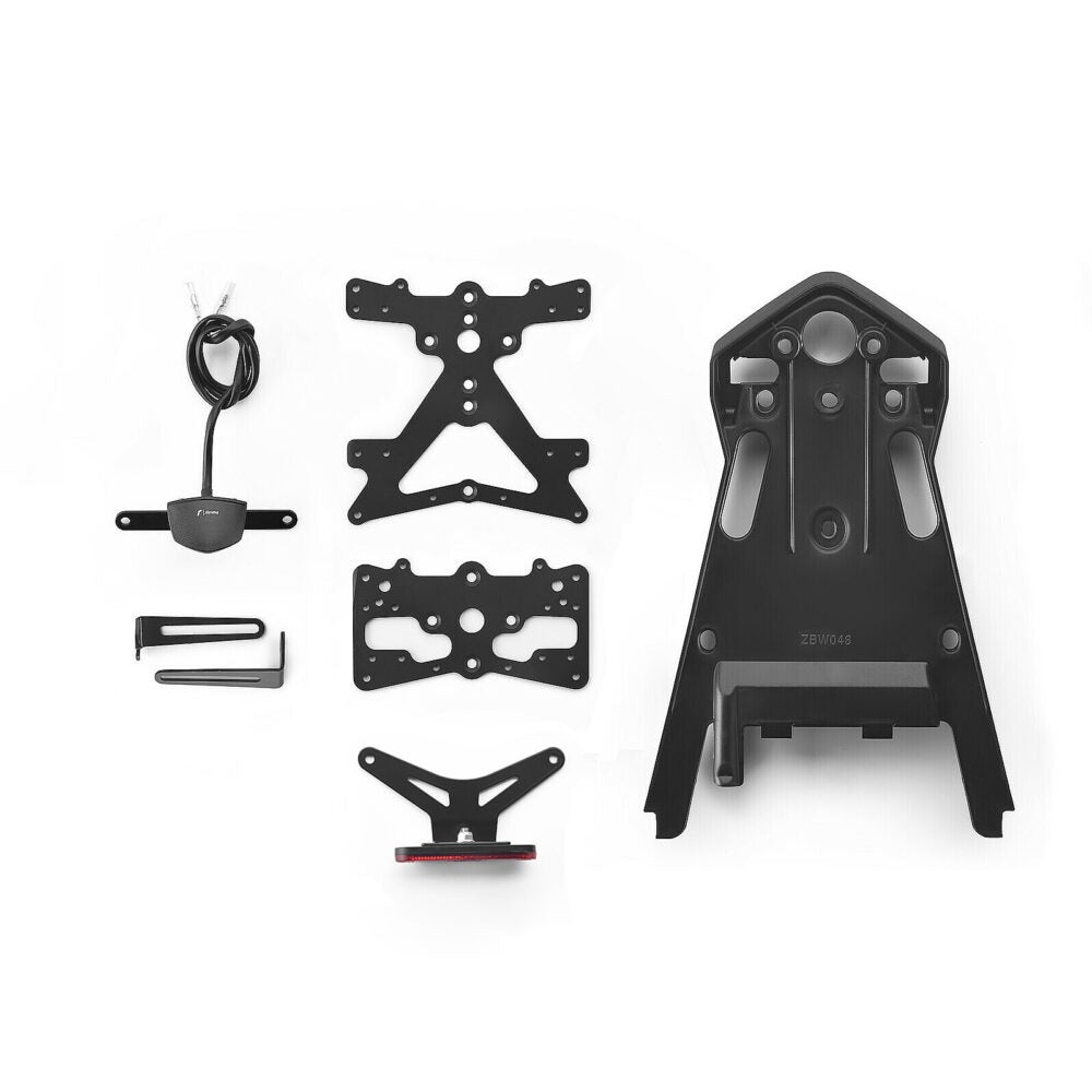 Rizoma Outside Street License Plate Support Kit Black for BMW R NineT/Pure/Racer/Urban G/S/Scrambler 14-20
