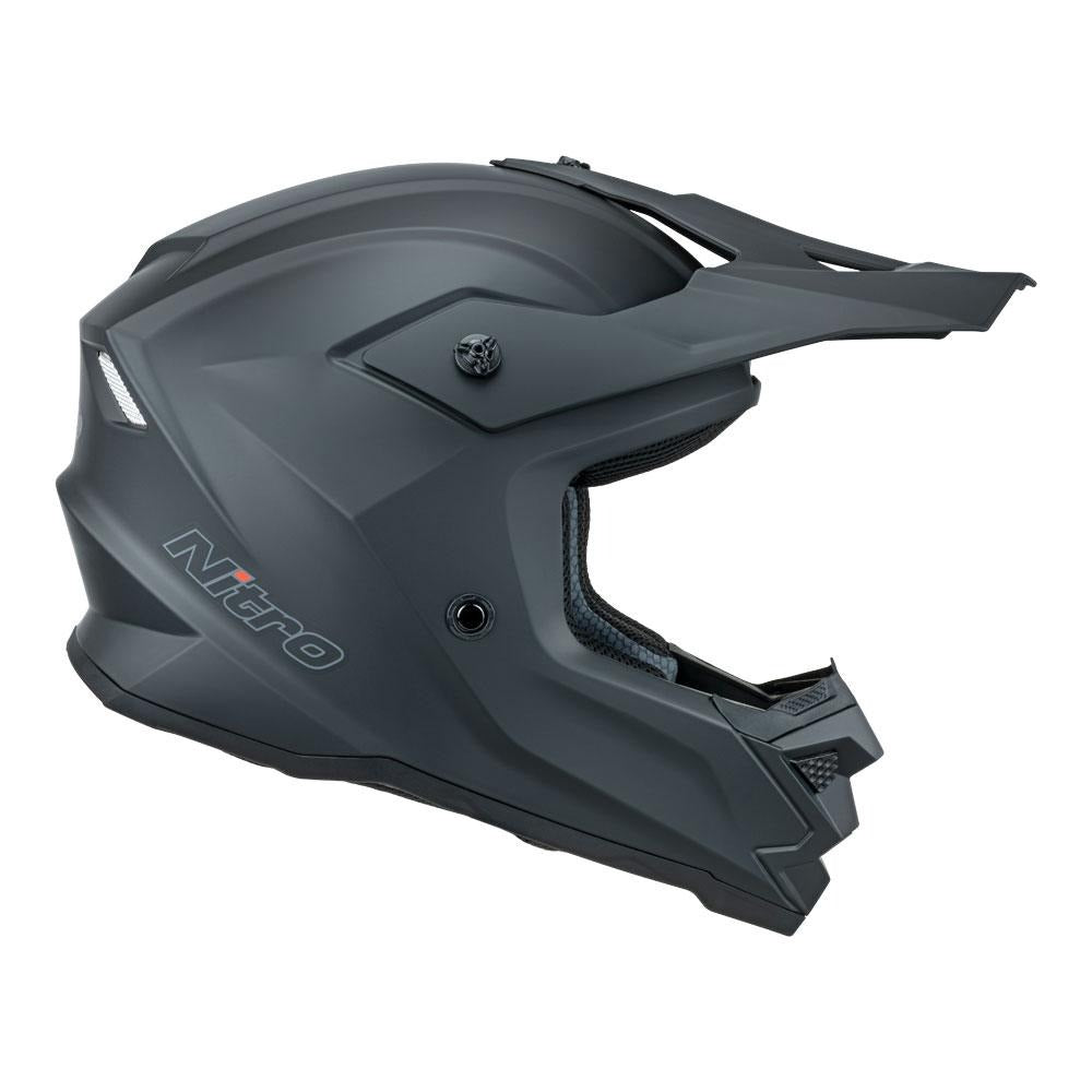 Nitro MX710 Satin Black Youth Helmet