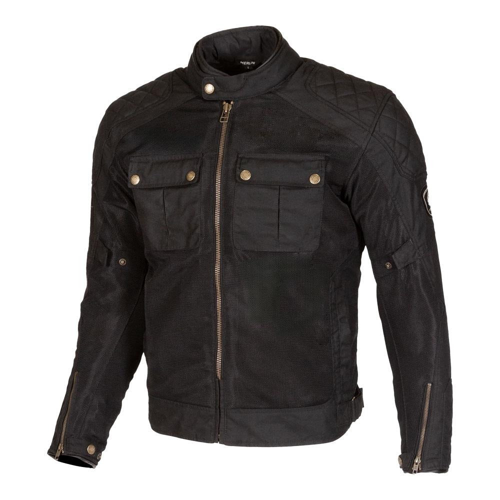 Merlin Shenstone II Air D3O Black Wax Cotton Jacket