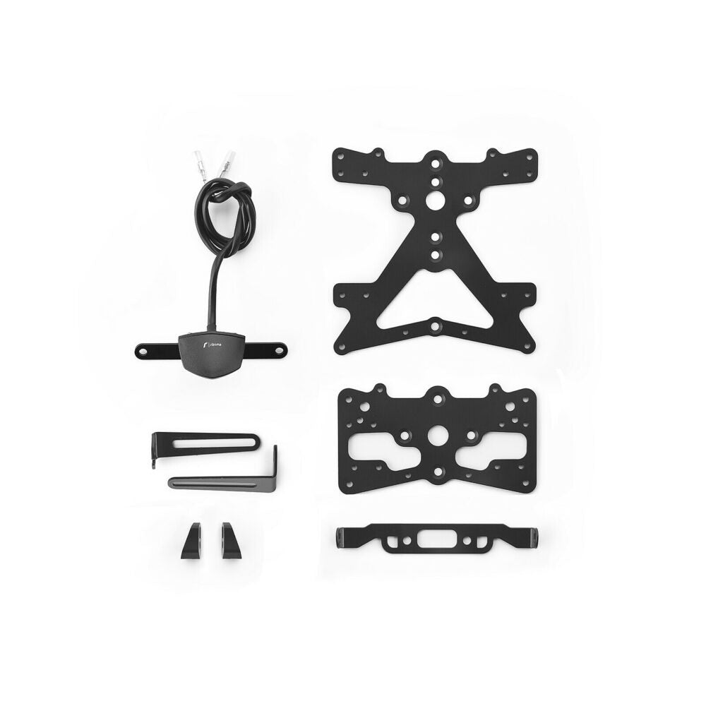 Rizoma Outside Street License Plate Support Kit Black for Ducati XDiavel S 16-20