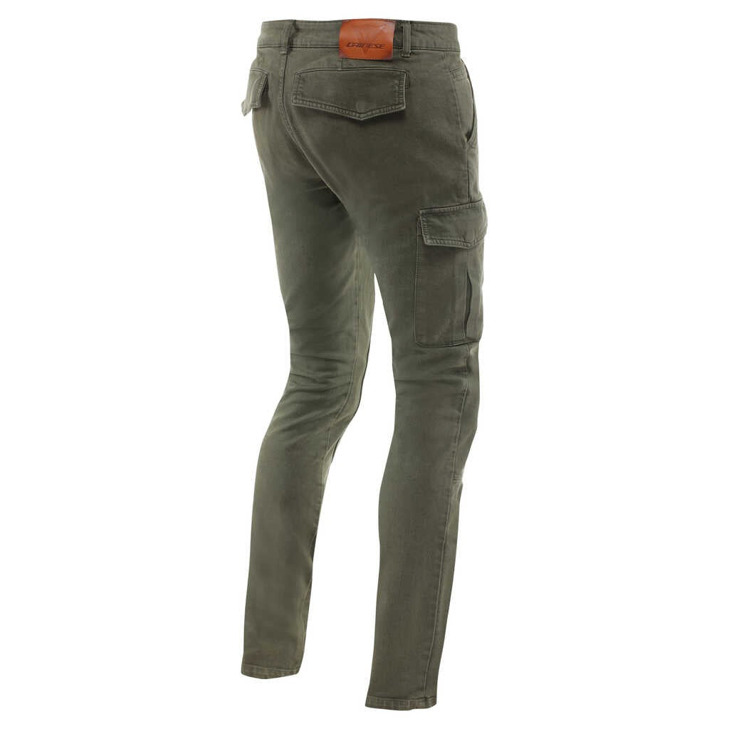 Dainese Cargo Slim Tapered Army-Green Textile Pants