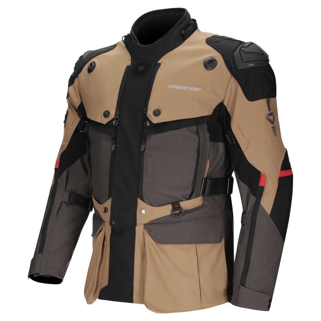 DriRider Vortex Adventure III Dark Grey/Brown/Black Textile Jacket