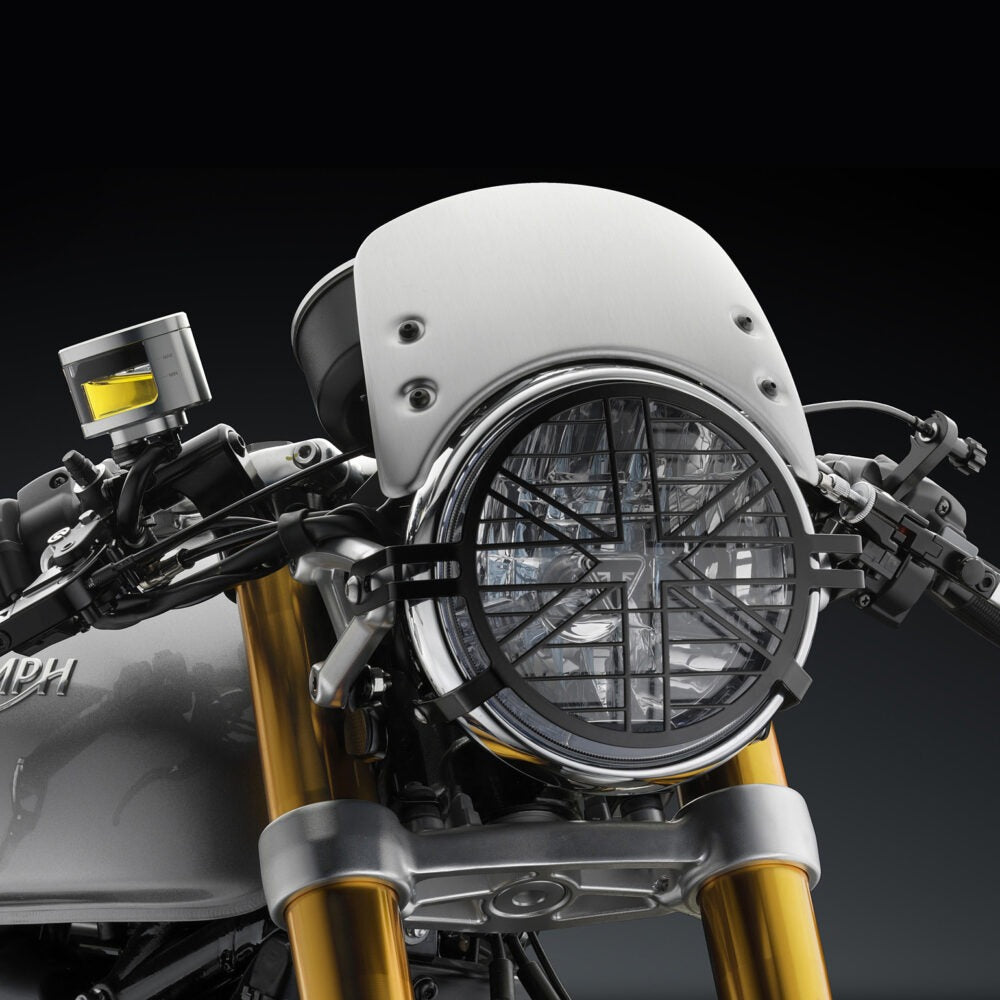 Rizoma Low Headlight Fairing Silver for BMW R NineT/Ducati Scrambler/Triumph Thruxton 1200 R/Street Twin