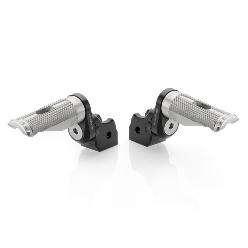 Rizoma Street Rider Footpeg Adaptors Black for Ducati Hypermotard SP/Multistrada 1200/1200 S/Scrambler 800/Sixty2/Monster 821/1200