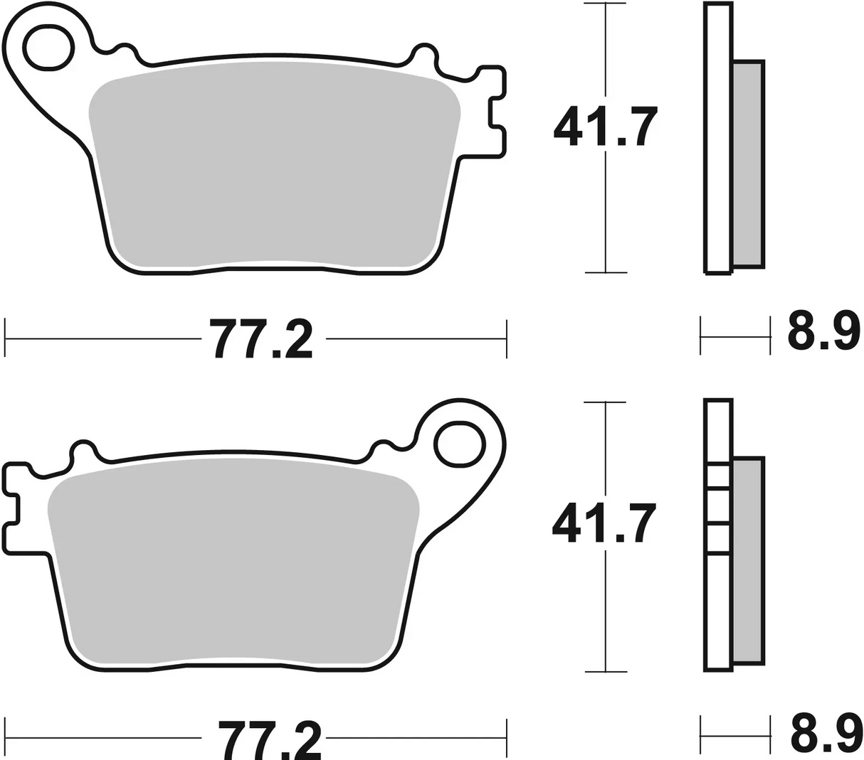 Brembo B-07HO59SP Road (SP) Sintered Rear Brake Pad (07HO59.SP)