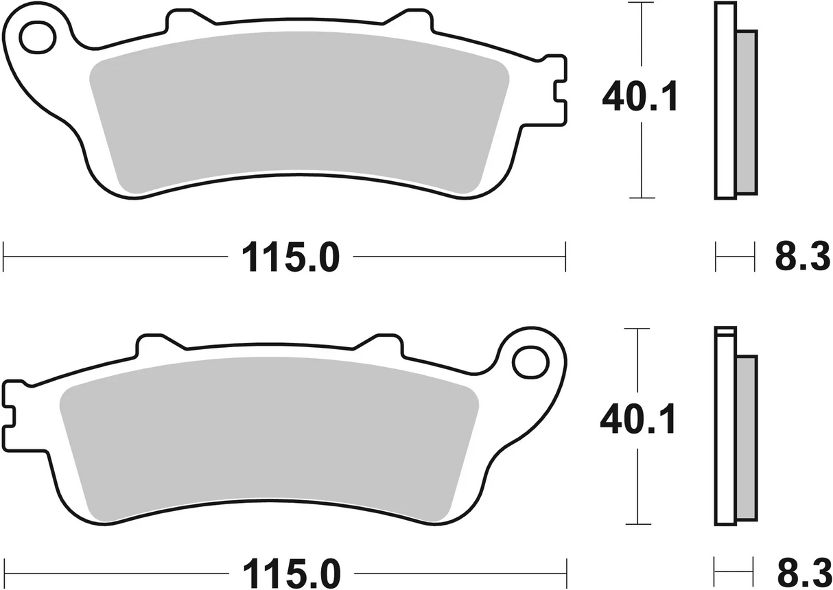 Brembo B-07HO43SP Road (SP) Sintered Rear Brake Pad (07HO43.SP)