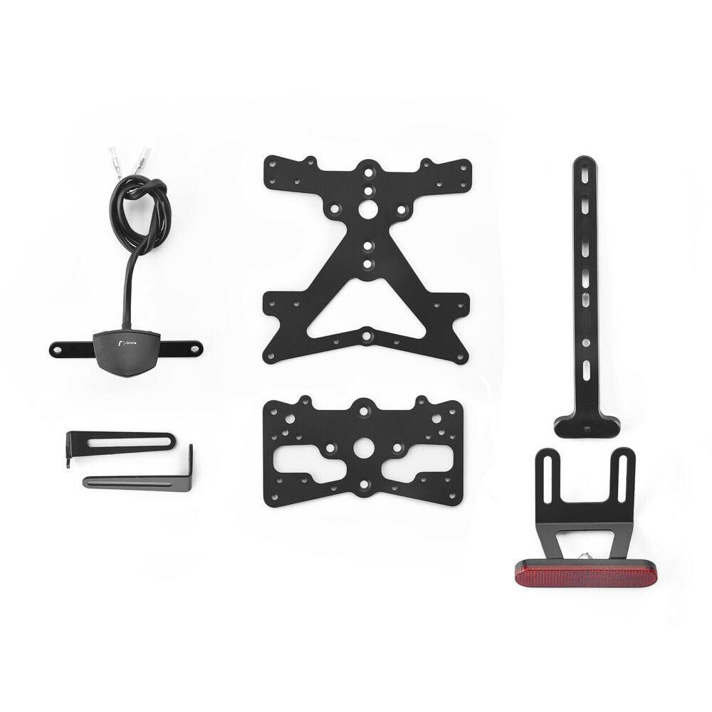Rizoma Fox License Plate Support Kit Black for Ducati Panigale V4/V4 S/V4 Speciale 18-20