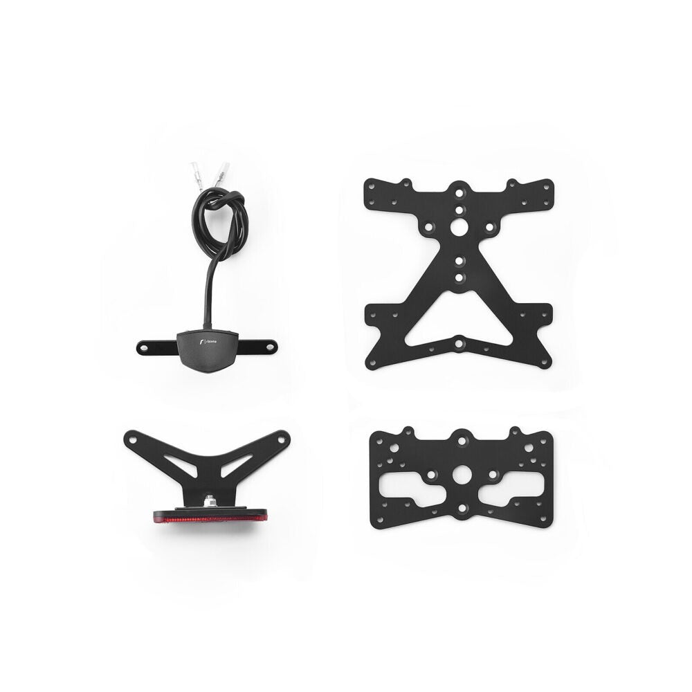 Rizoma Outside Street License Plate Support Kit Black for Ducati Scrambler 800 15-20