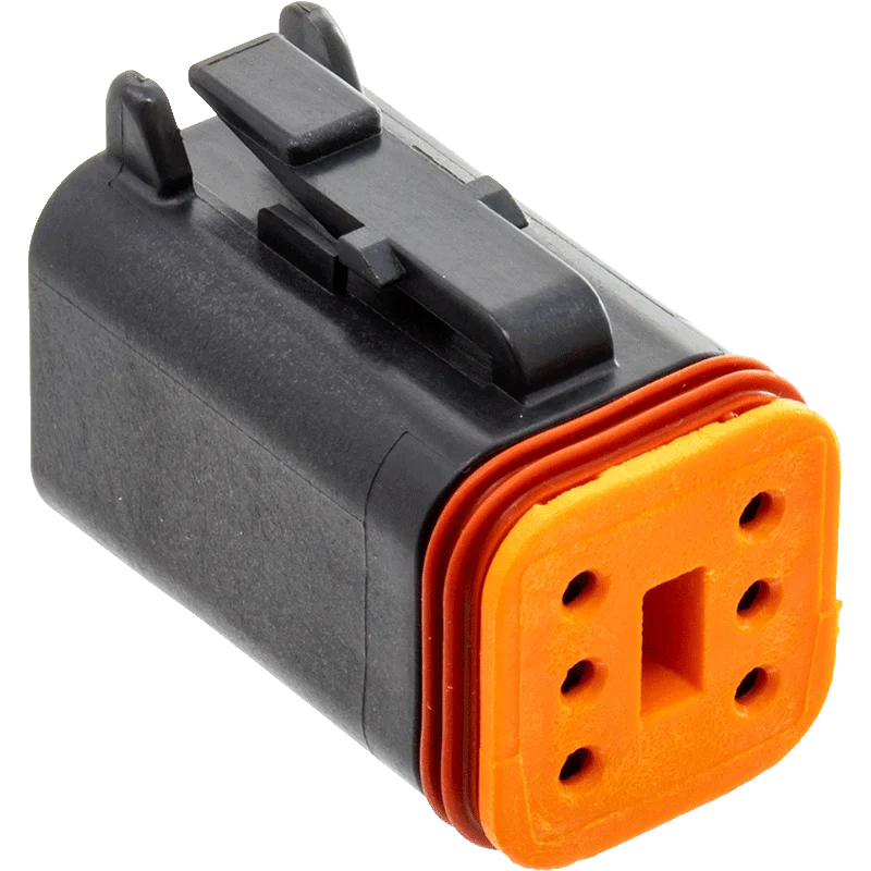 NAMZ Custom Cycle Products NMZ-DP-6B 6-Wire Deutsch Plug w/Wedgelock Black