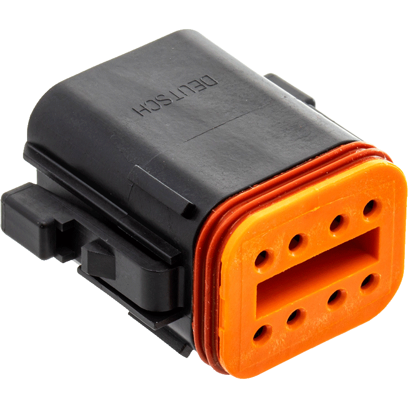 NAMZ Custom Cycle Products NMZ-DP-8B 8-Wire Deutsch Plug w/Wedgelock Black