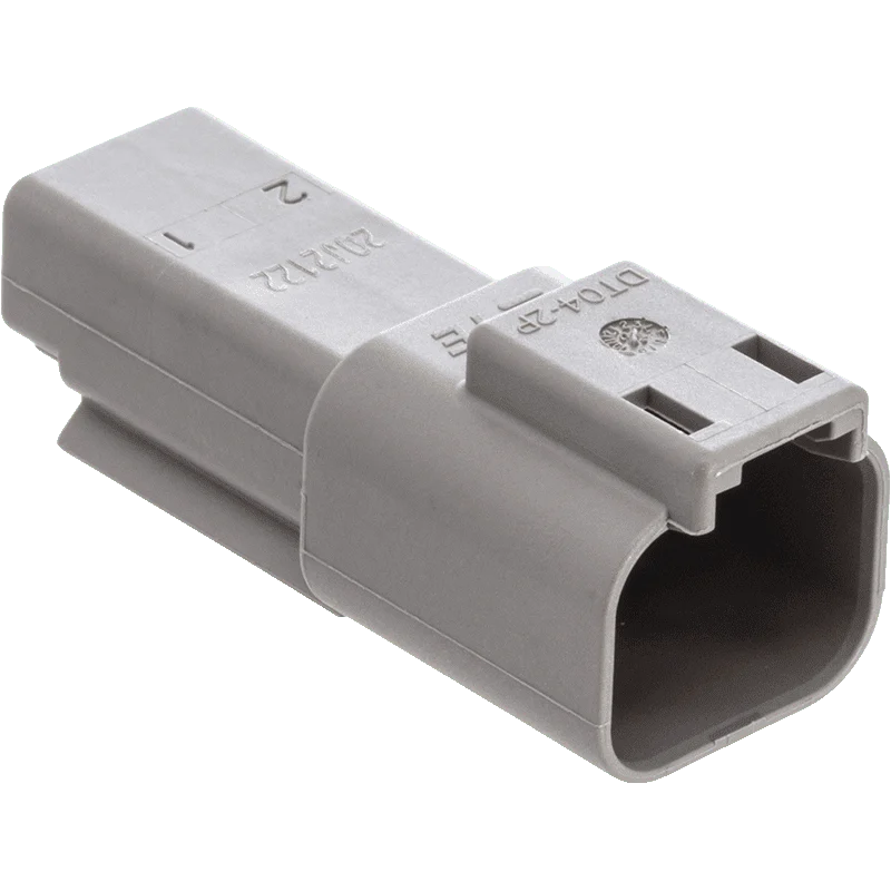 NAMZ Custom Cycle Products NMZ-DR-2G 2-Wire Deutsch Receptacle w/Wedgelock Grey