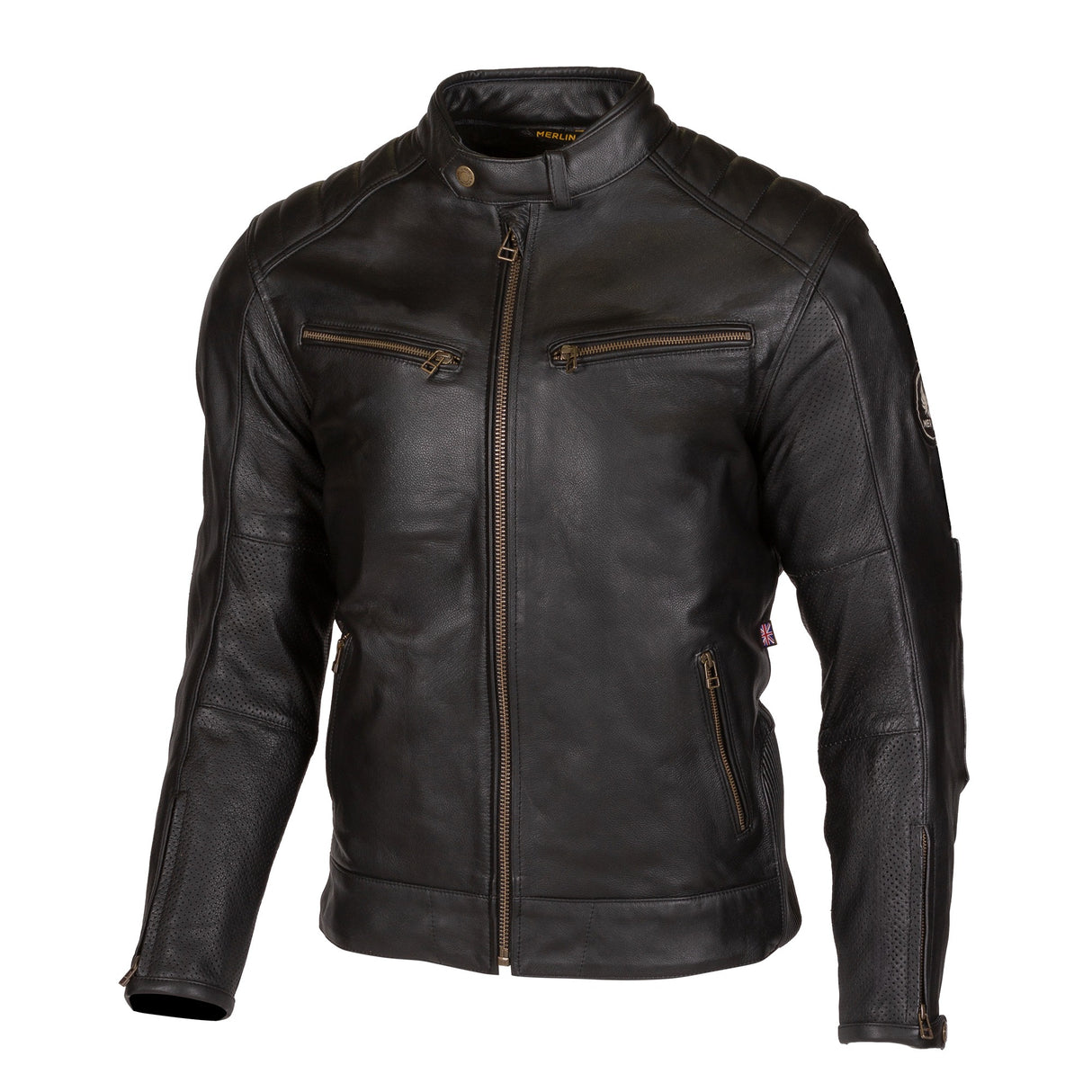 Merlin Chase II D3O Black Perforated Leather Jacket