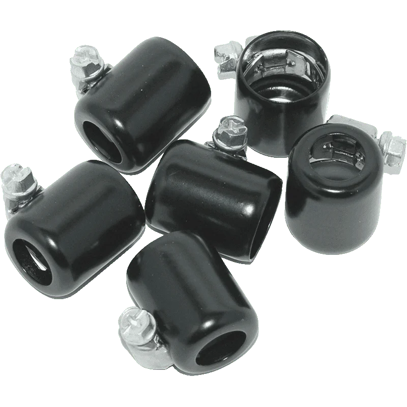 NAMZ Custom Cycle Products NMZ-NHC-B206 3/8" Hose Clamp Ends Black