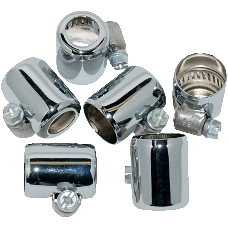 NAMZ Custom Cycle Products NMZ-NHC-CH106 1/4" 5/16" Hose Clamp Ends Chrome