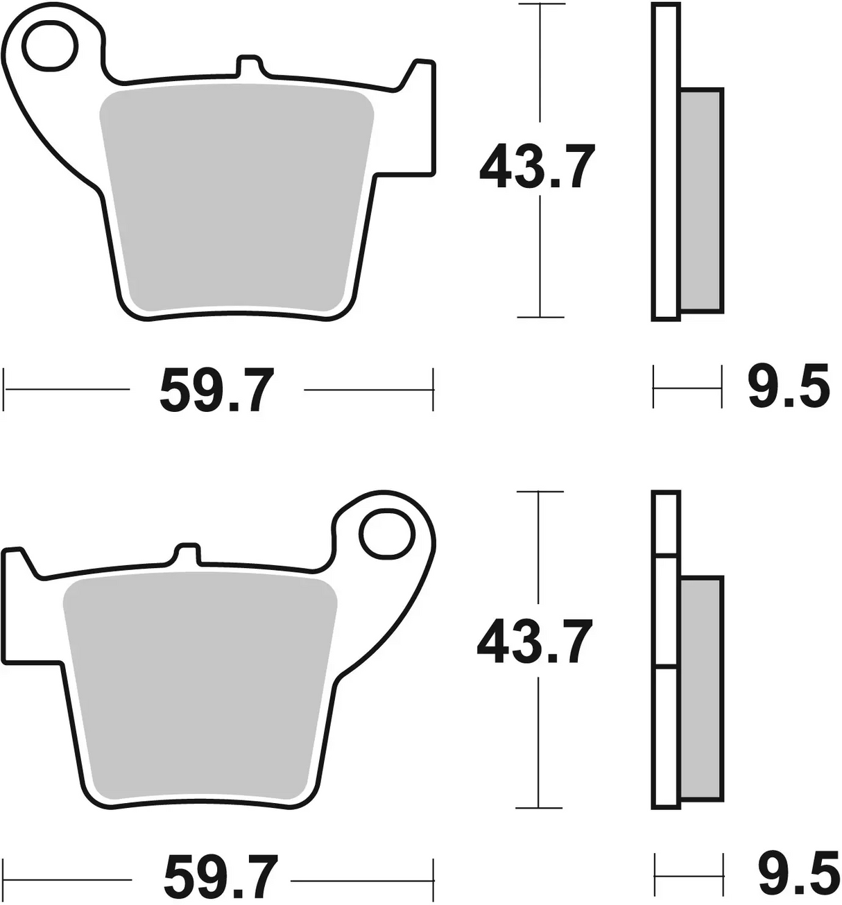 Brembo B-07HO48SD Off Road (SD) Sintered Front/Rear Brake Pad (07HO48.SD)