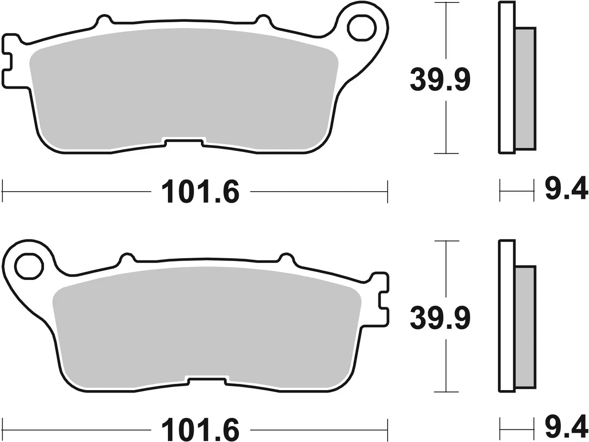 Brembo B-07HO60SP Road (SP) Sintered Rear Brake Pad (07HO60.SP)