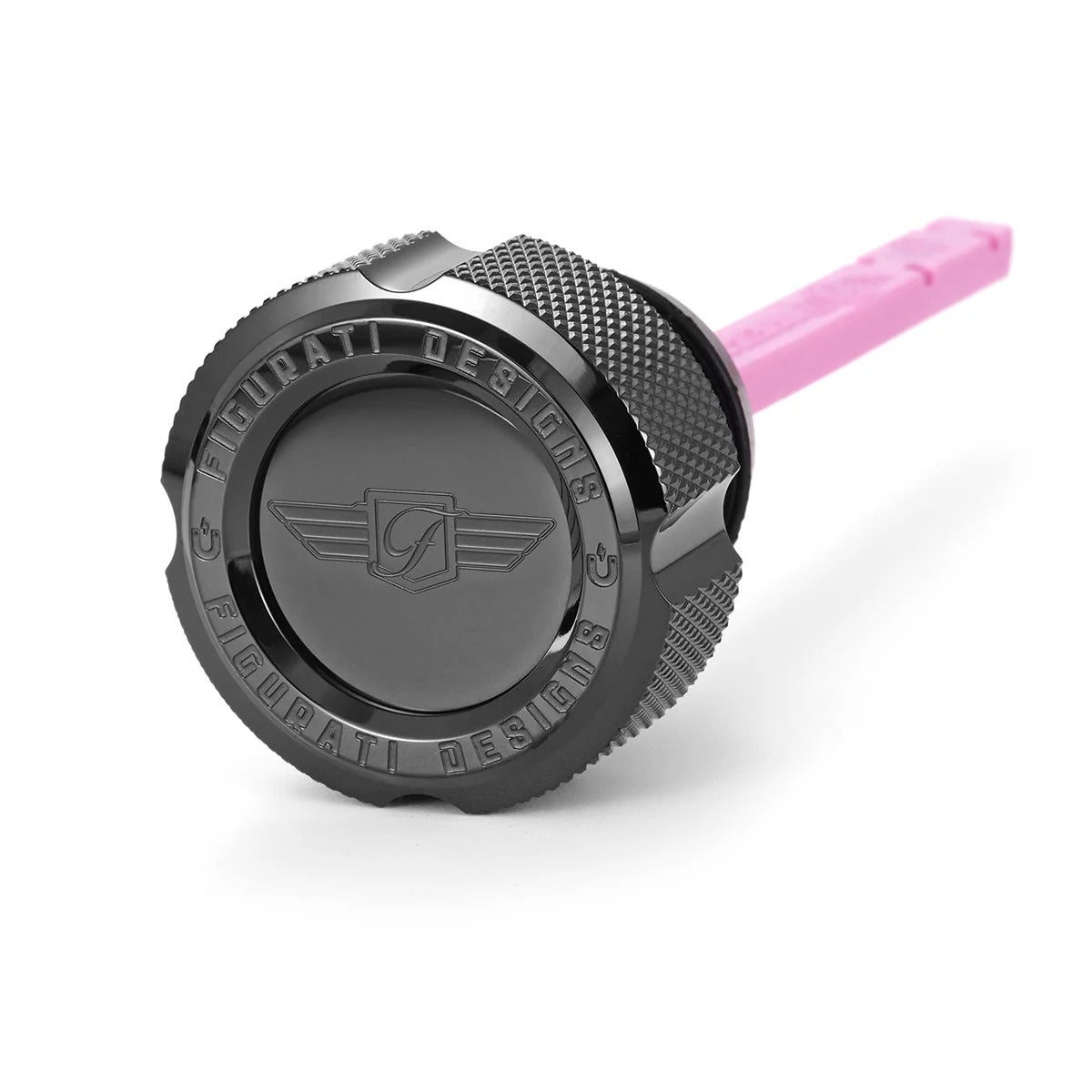 Figurati Designs FIG-FD01-MAGDS-ST-KN-BLK Magnetic Engine Oil Dipstick Black for Harley-Davidson Softail 00-17