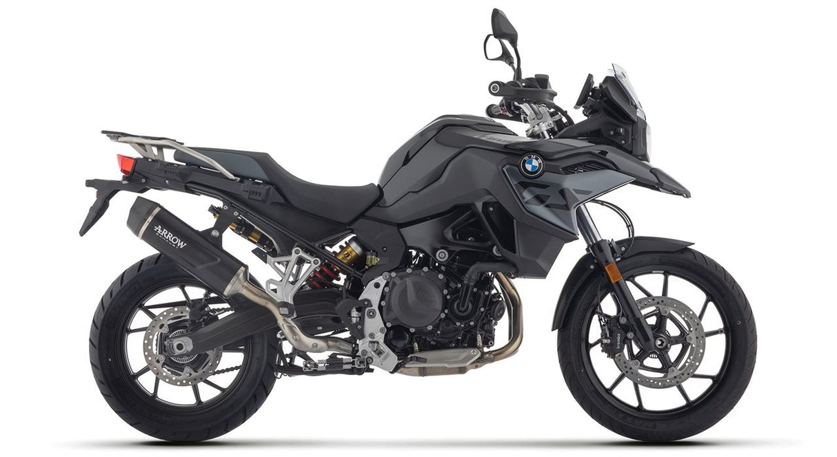Arrow 72653AKN Indy Race Evo Aluminium Dark Slip-On Muffler w/Carbon End Cap for BMW F 800 GS/F 900 GS/F 900 GS Adventure 24-Up