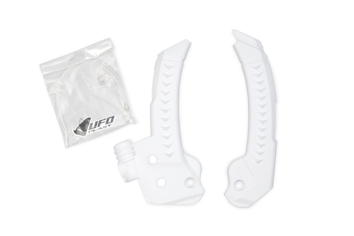 UFO Frame Guards White for Husqvarna TC 125/TC 150/TC 250/FC 250/FC 350/FC 450/FX 350/FX 450/TX 300 23-Up/TC 300 25-Up/FC 250/FC 450 Rockstar Edition 24-Up