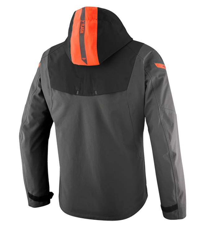 Ixon Burning Anthracite/Black/Neon Red Textile Hoodie Jacket