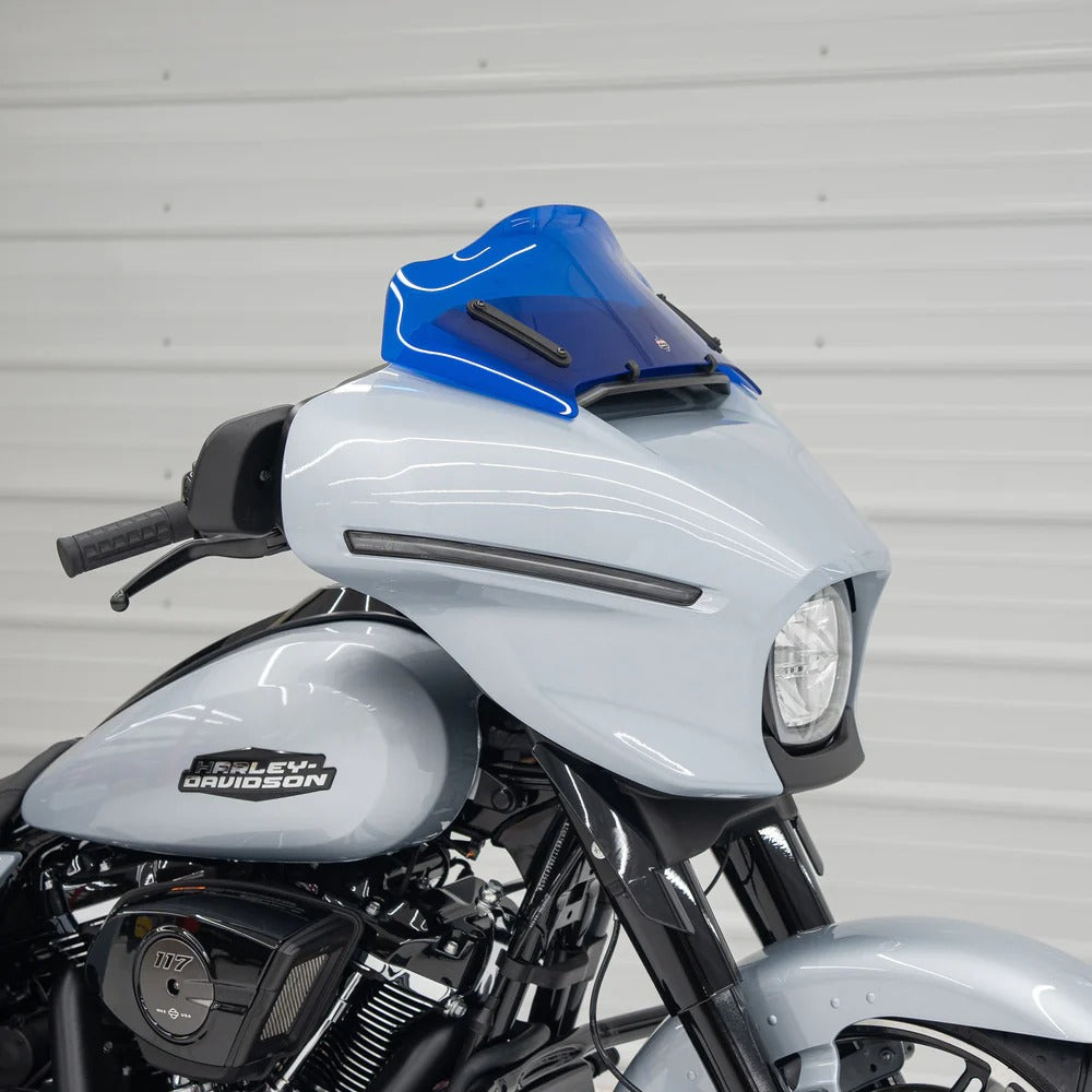 Klock Werks KKC-2310-0882 8" Flare Kolor Windshield Blue for Harley-Davidson CVO Street Glide 23-Up/Street Glide 24-Up Models