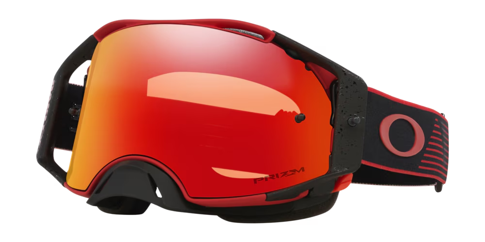 Oakley Airbrake MX Goggles w/Red Motion Strap & Prizm MX Torch Iridium Lenses