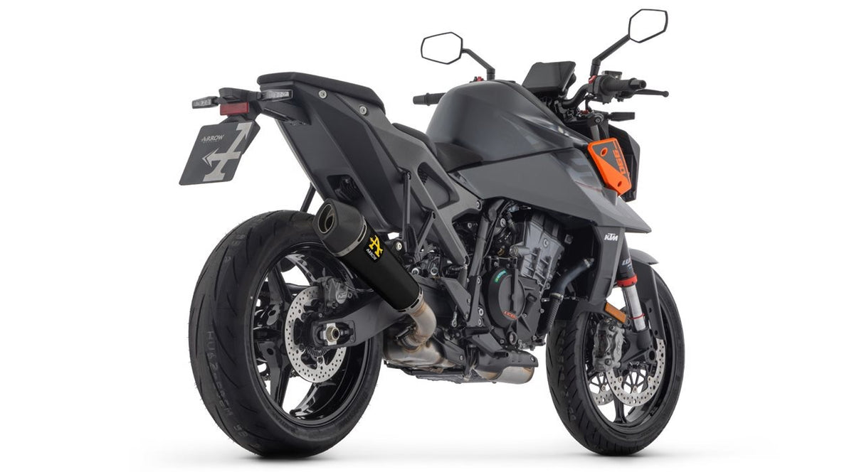Arrow 71973XKN X-Kone Nichrom Dark Slip-On Muffler w/Carbon End Cap for KTM Duke 990 24-Up