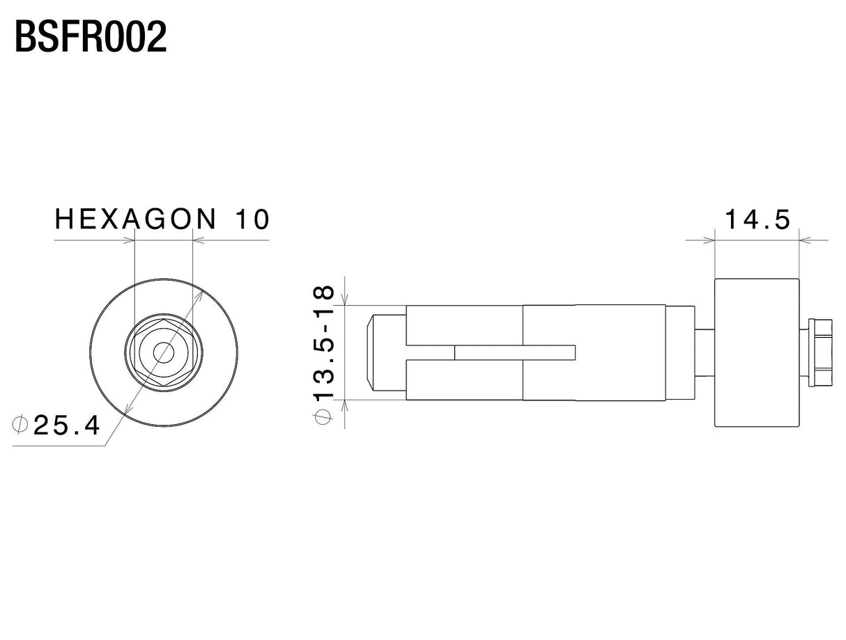 Rizoma 13.5>18mm Adapters Black for FR060 Sguardo Marker Light Bar Ends w/End Mirrors