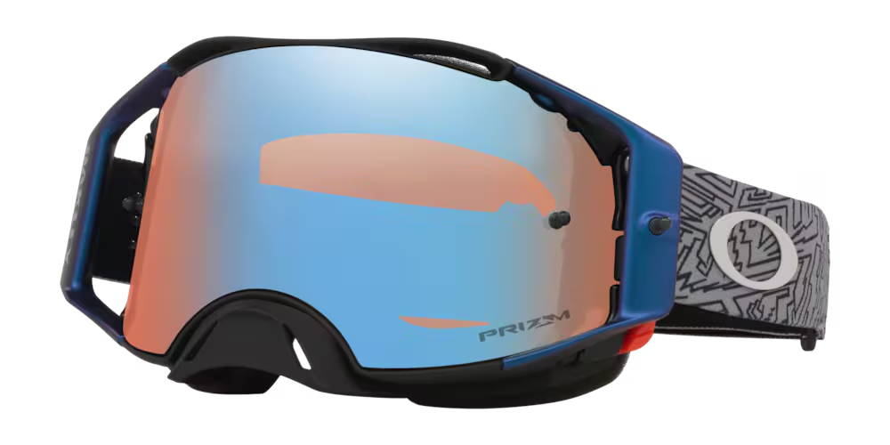 Oakley Airbrake MX Goggles w/Grey Strike Strap & Prizm MX Sapphire Iridium Lenses