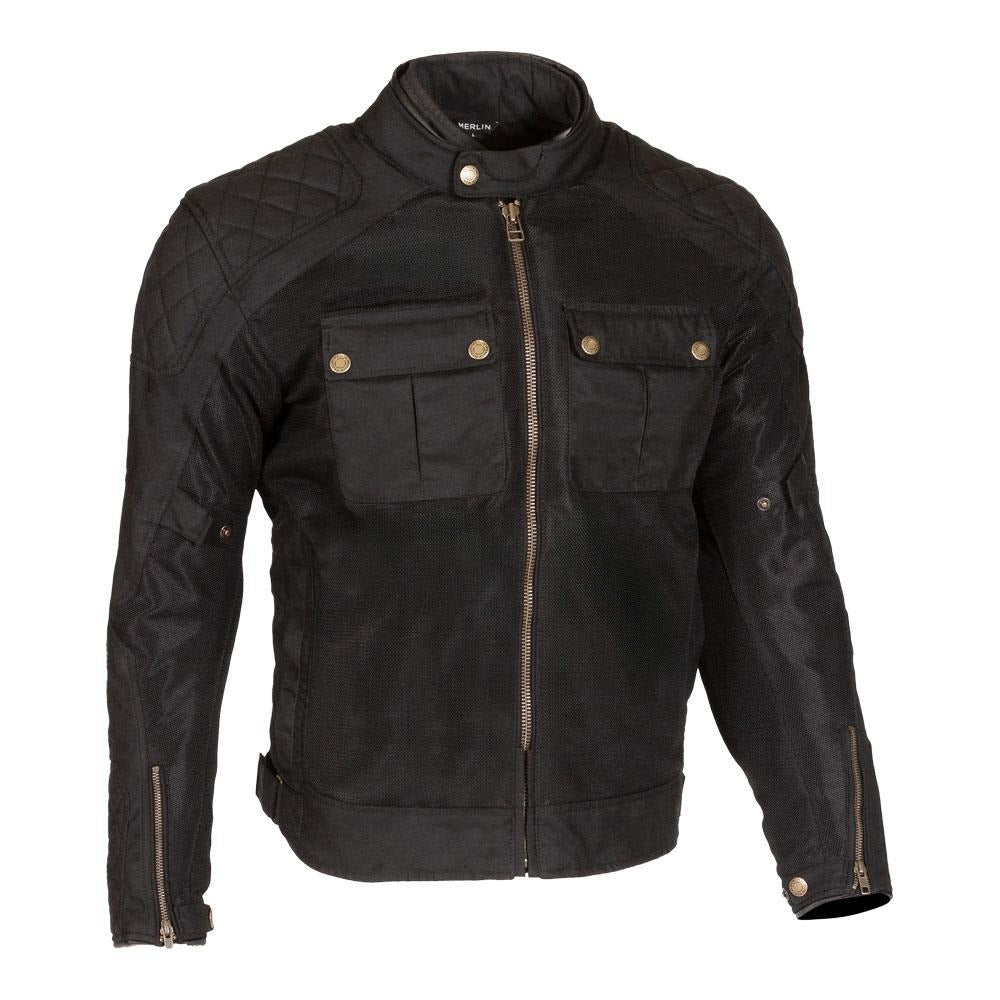 Merlin Shenstone II Air D3O Black Wax Cotton Jacket