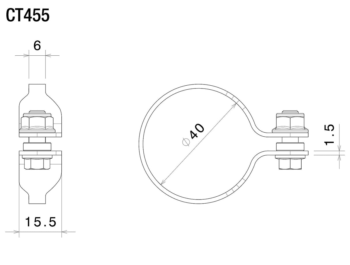 Rizoma Fluid Reservoir Clamp Black