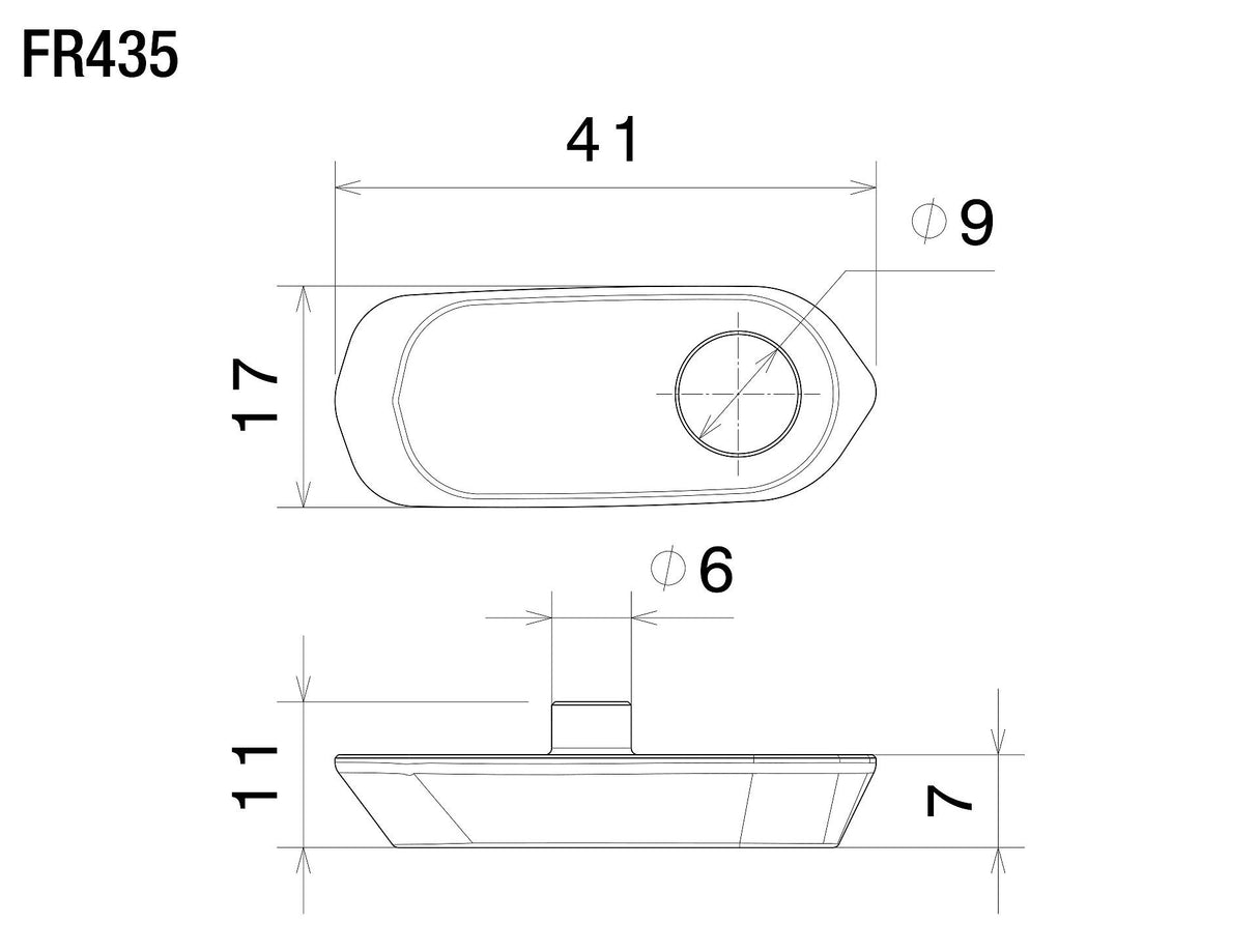 Rizoma R-FR435B Mounting Kit for Turn Signals to fit OEM License Plate Support
