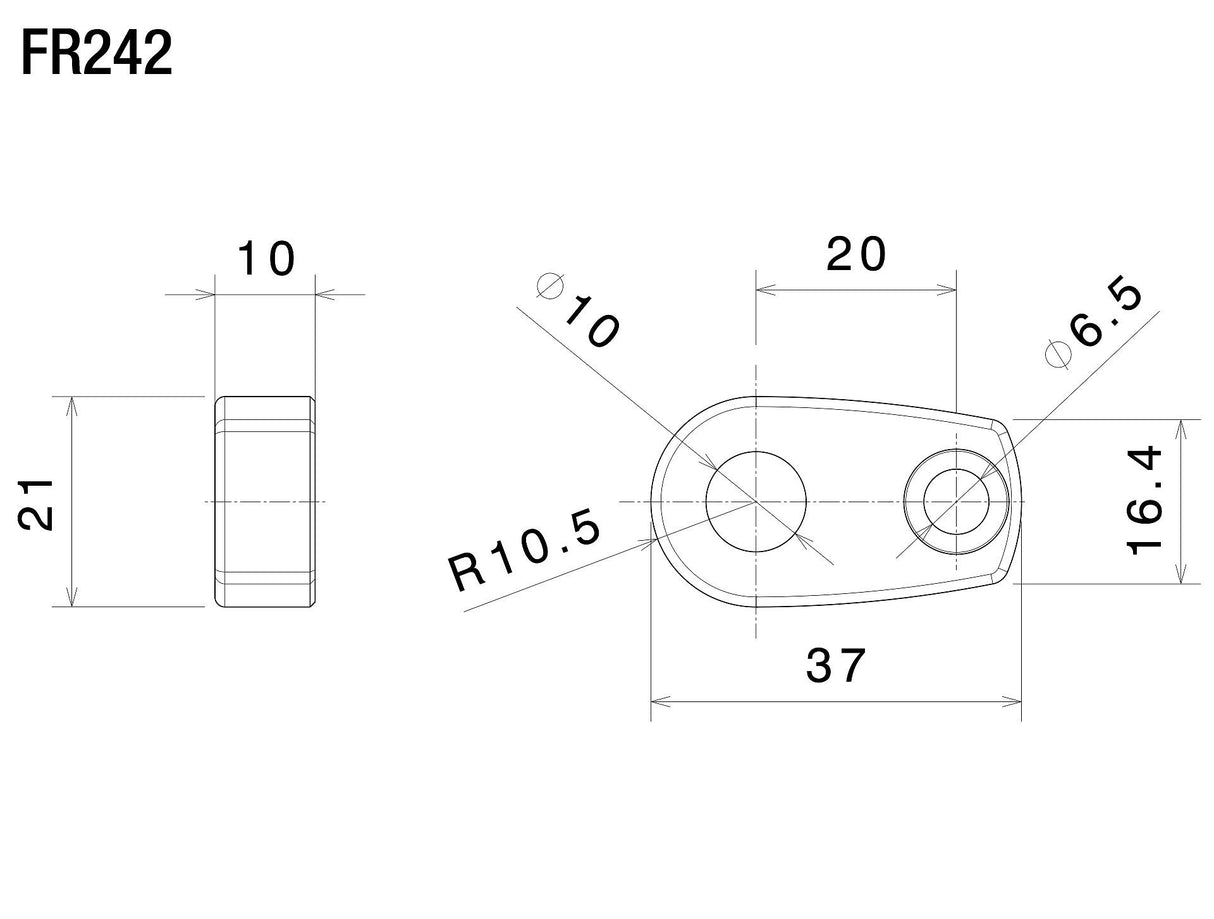 Rizoma Indicator Mounting Adapters Black for BMW R NineT Urban G/S