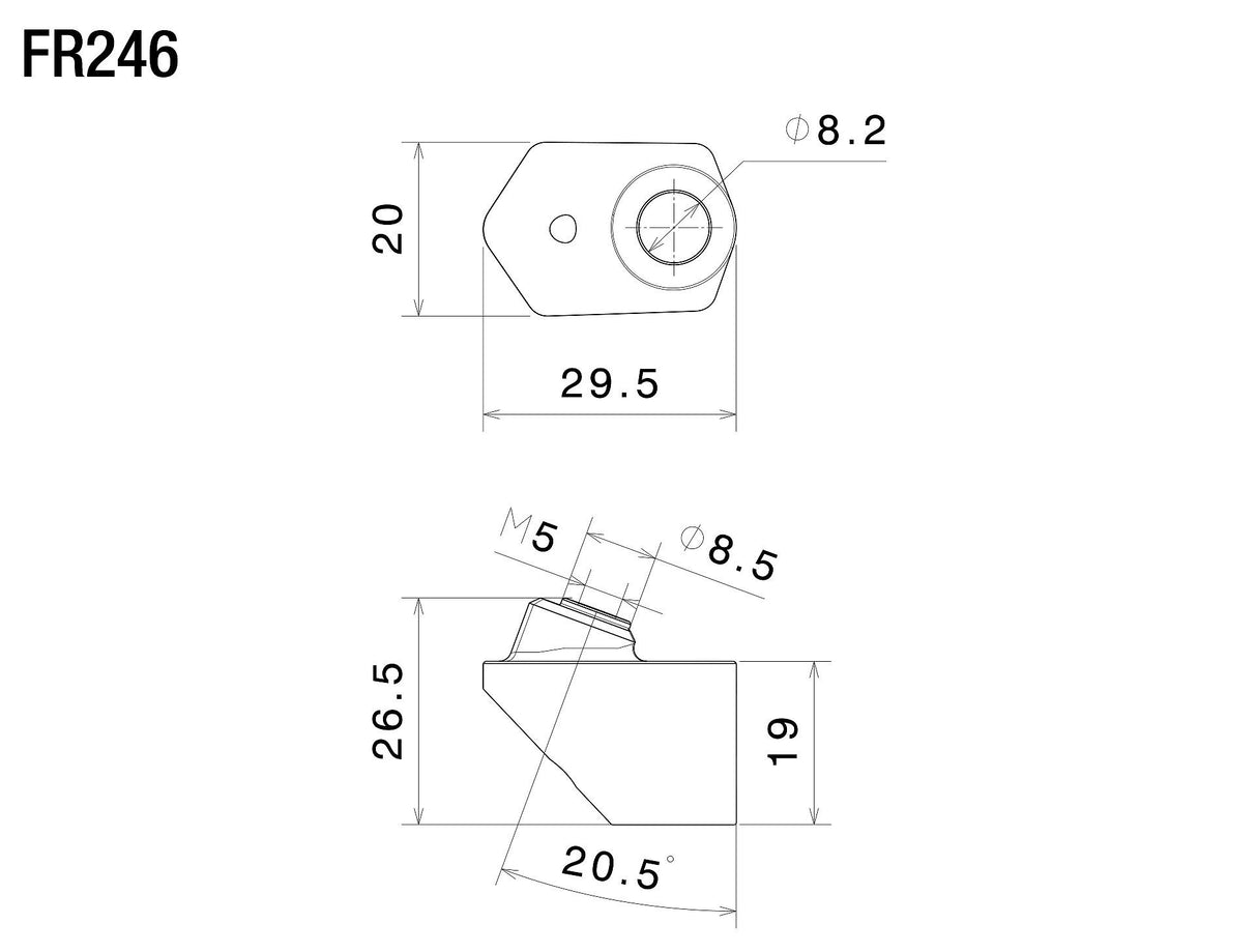 Rizoma Indicator Mounting Adapters Black for Ducati Diavel 1260