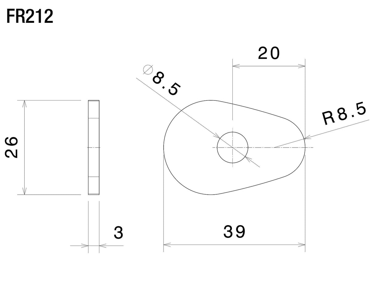Rizoma Marker Light Adapters Black for some Ducati Models/Yamaha Models