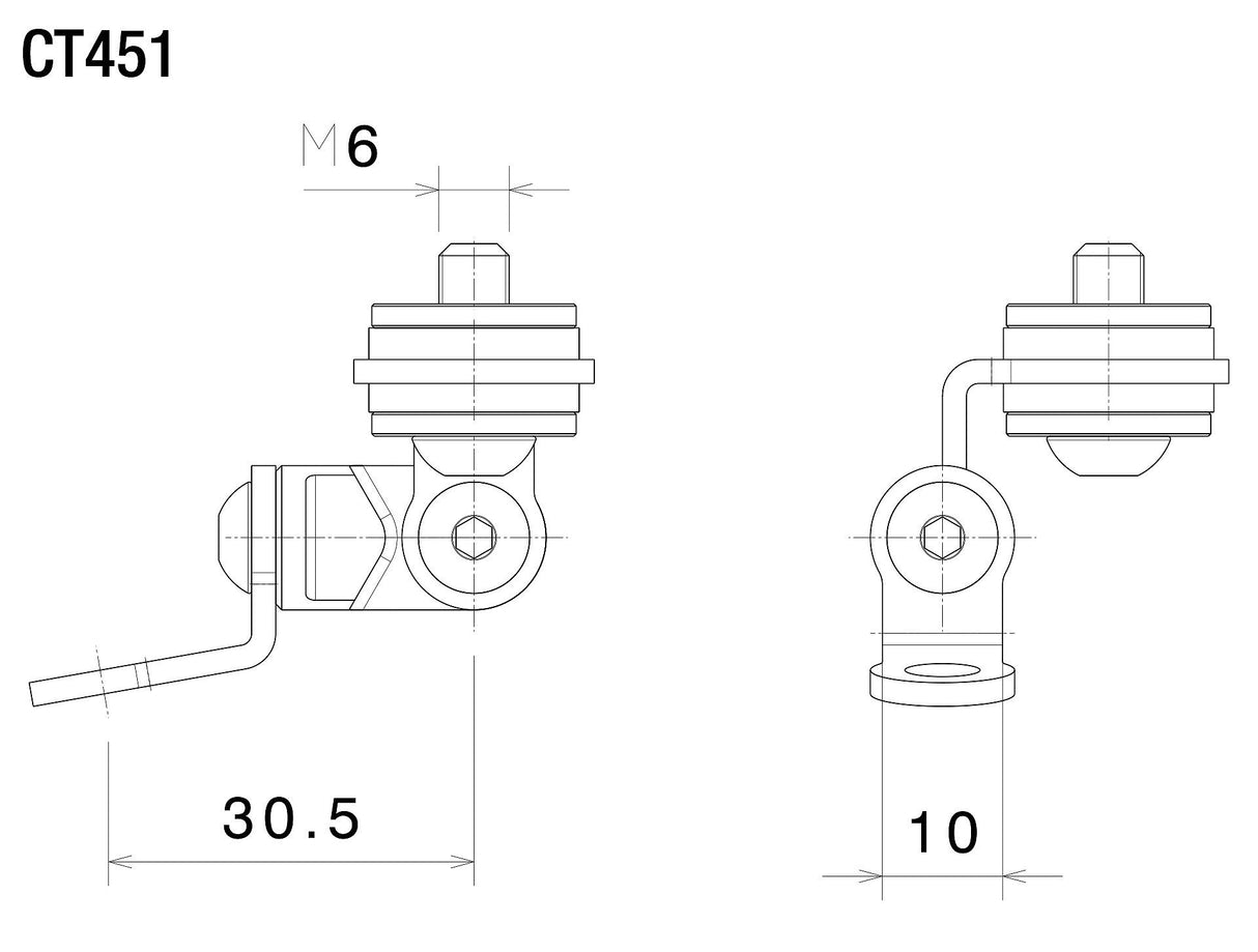 Rizoma Fluid Reservoir Bracket Black CT451B