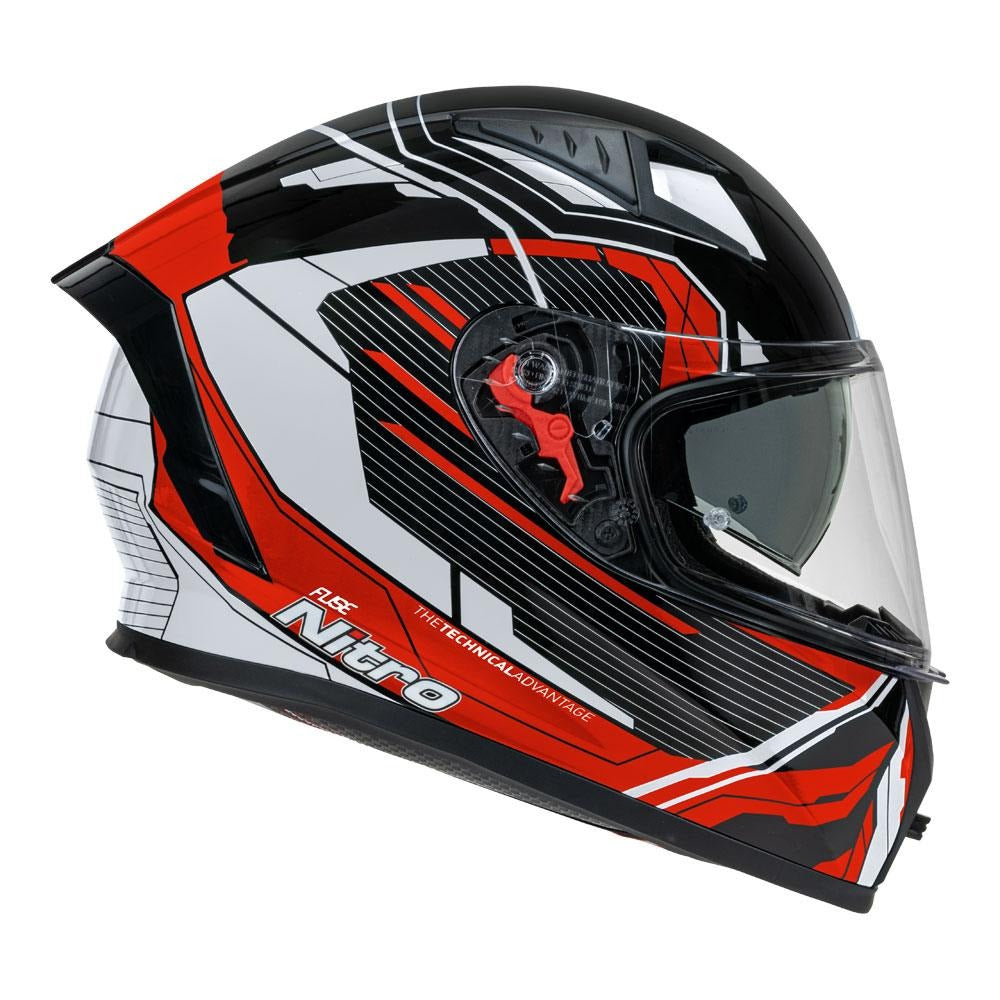Nitro N501 DVS Fuse Gloss Red/White/Black Helmet