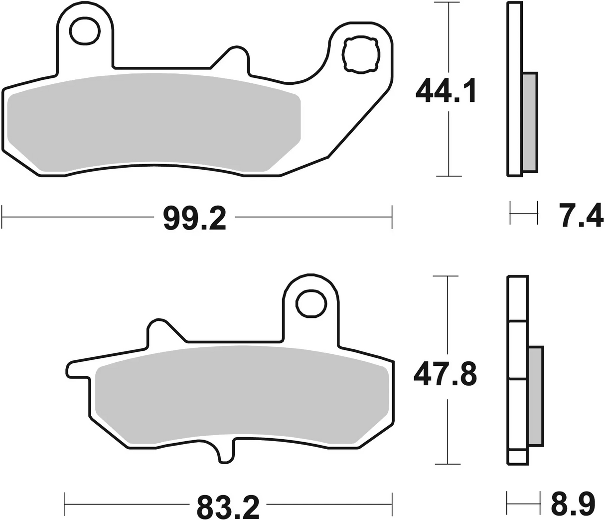 Brembo B-07SU1718 Road (18) Carbon Ceramic Rear Brake Pad (07SU17.18)