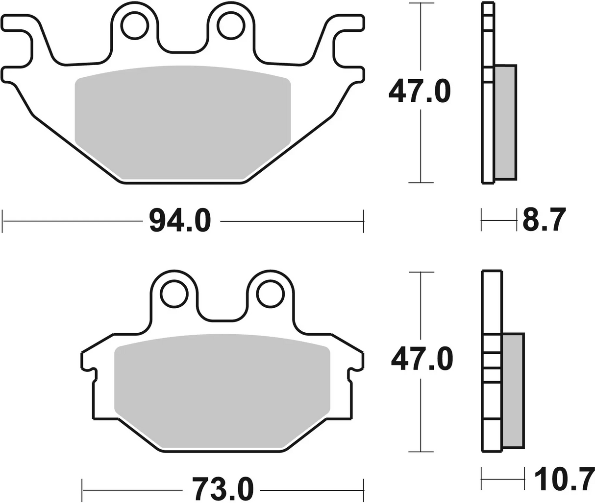 Brembo B-07GR5209 Road (09) Carbon Ceramic Front Brake Pad (07GR52.09)