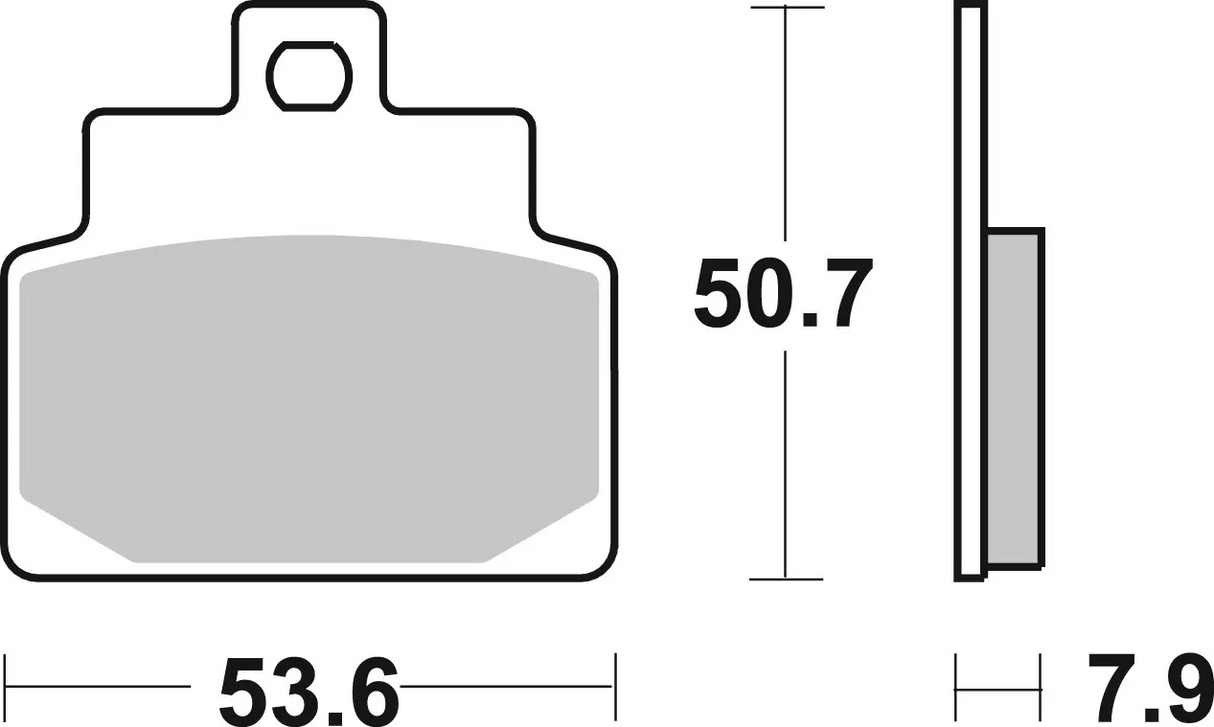Brembo B-07021 Scooter (CC) Carbon Ceramic Rear Brake Pad (07021)