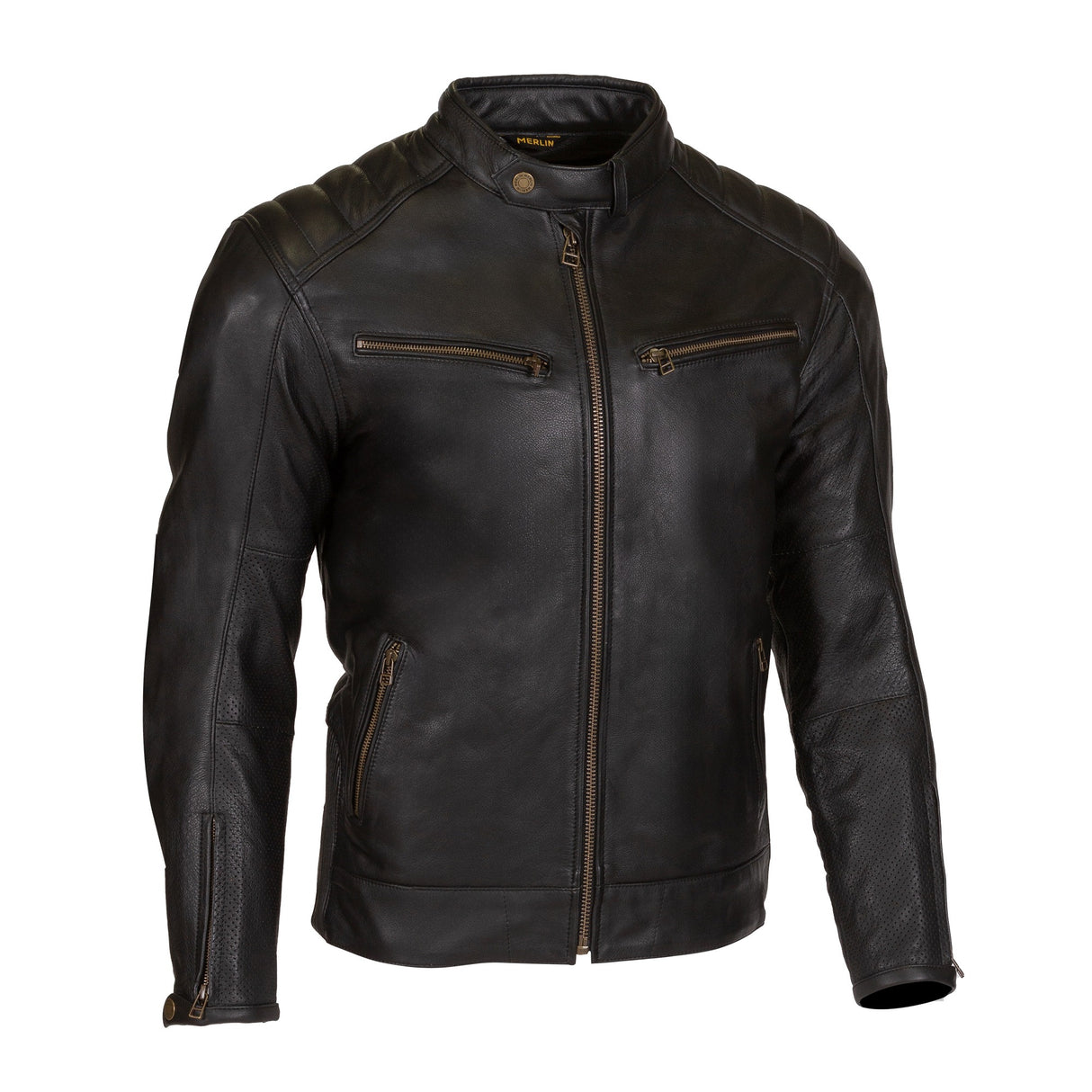 Merlin Chase II D3O Black Perforated Leather Jacket