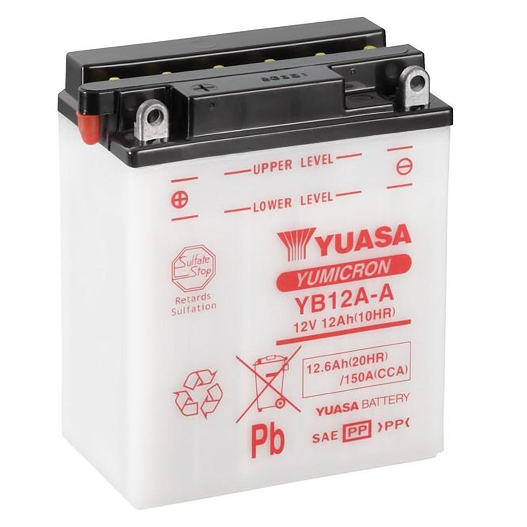 Yuasa YB12A-A Yumicron Series 12V 12Ah/165CCA Battery