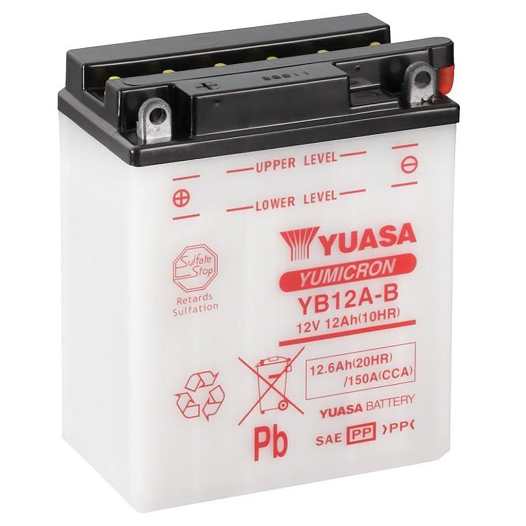 Yuasa YB12A-B Yumicron Series 12V 12Ah/165CCA Battery