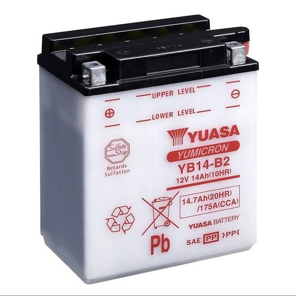 Yuasa YB14-B2 Yumicron Series 12V 14Ah/175CCA Battery
